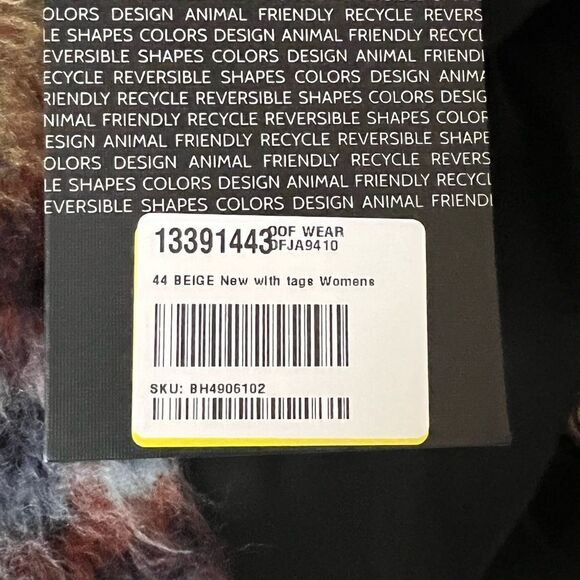 NWT OOF Oofwear REVERSIBLE PADDED JACKET 9410 - BEIGE/BLACK Large / 44 - Picture 13 of 16